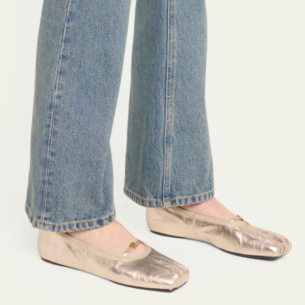 NIB$775 GIVENCHY Embellished Pleated Metallic 4G Ballerina Slip-On Flats 36 6 - Picture 3 of 16